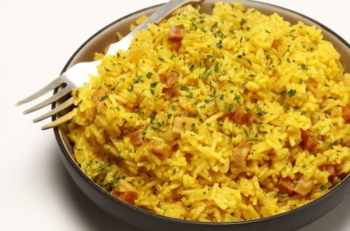 arroz-acafrao-bacon